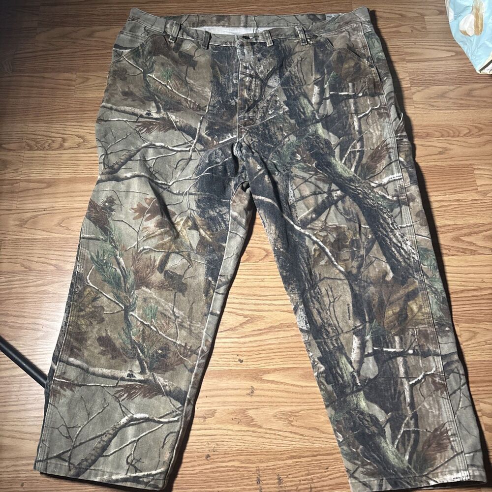 Wrangler Pro Gear Pants Mens 46x30 Realtree AP Camo Hunting PG040AP Brown Green